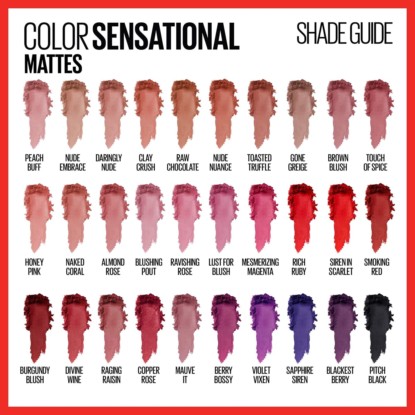 Maybelline Color Sensational Lipstick, Lip Makeup, Matte Finish, Hydrating Lipstick, Nude, Pink, Red, Plum Lip Color, Lust for Blush, 1 Count Beauty & Personal Care MAYBELLINE