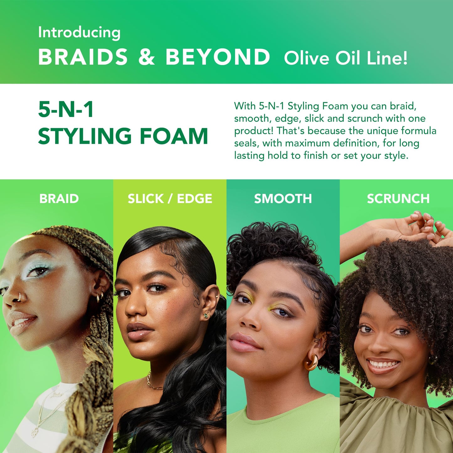 Eco Style Braids & Beyond 5-N-1 Styling Foam, Moisturizes & Seals Beauty & Personal Care Eco Style