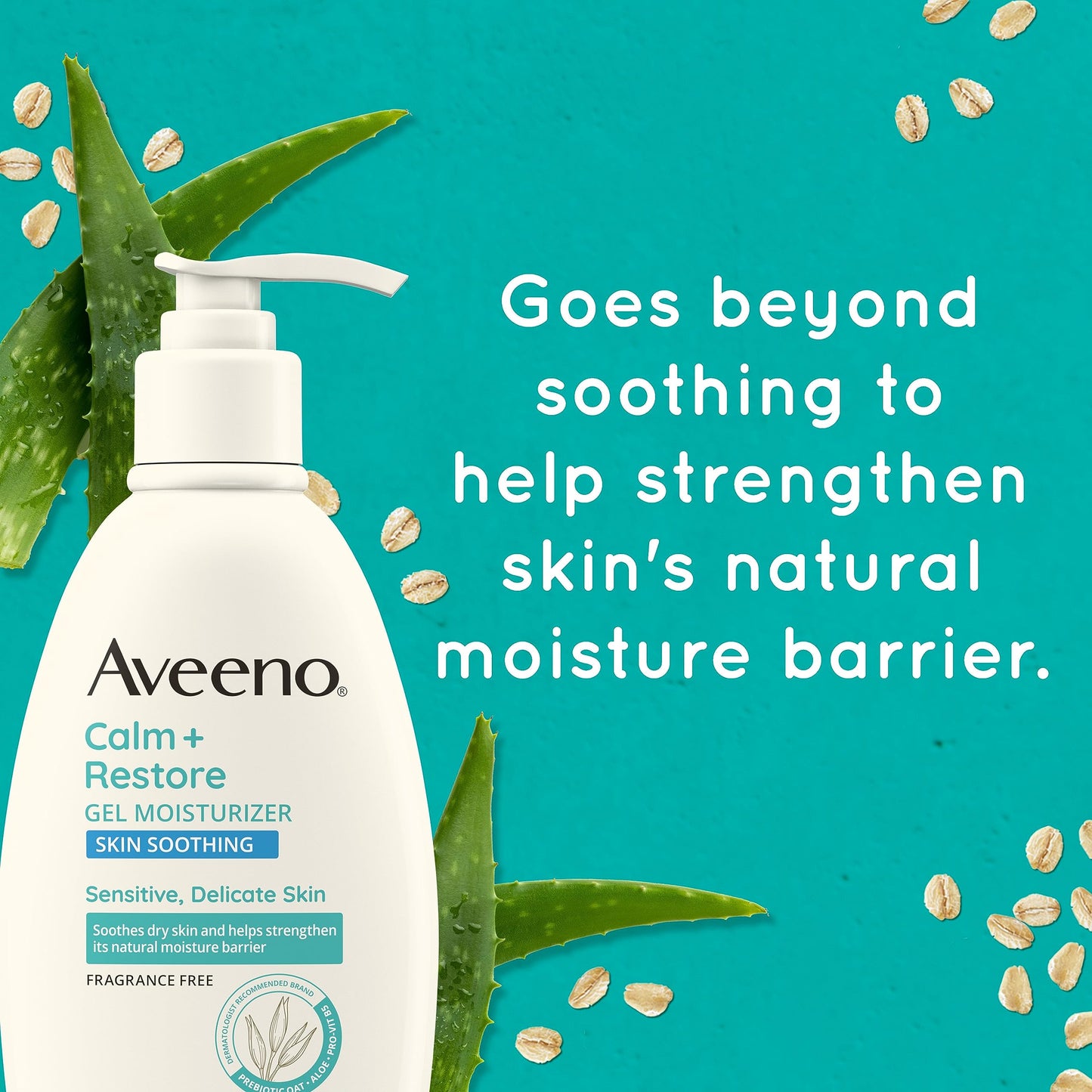 Aveeno Calm + Restore Body Moisturizer Gel for Sensitive Skin, Lightweight Moisturizer to Help Heal Dry Skin with Aloe Vera, Prebiotic Oat Beauty & Personal Care Aveeno