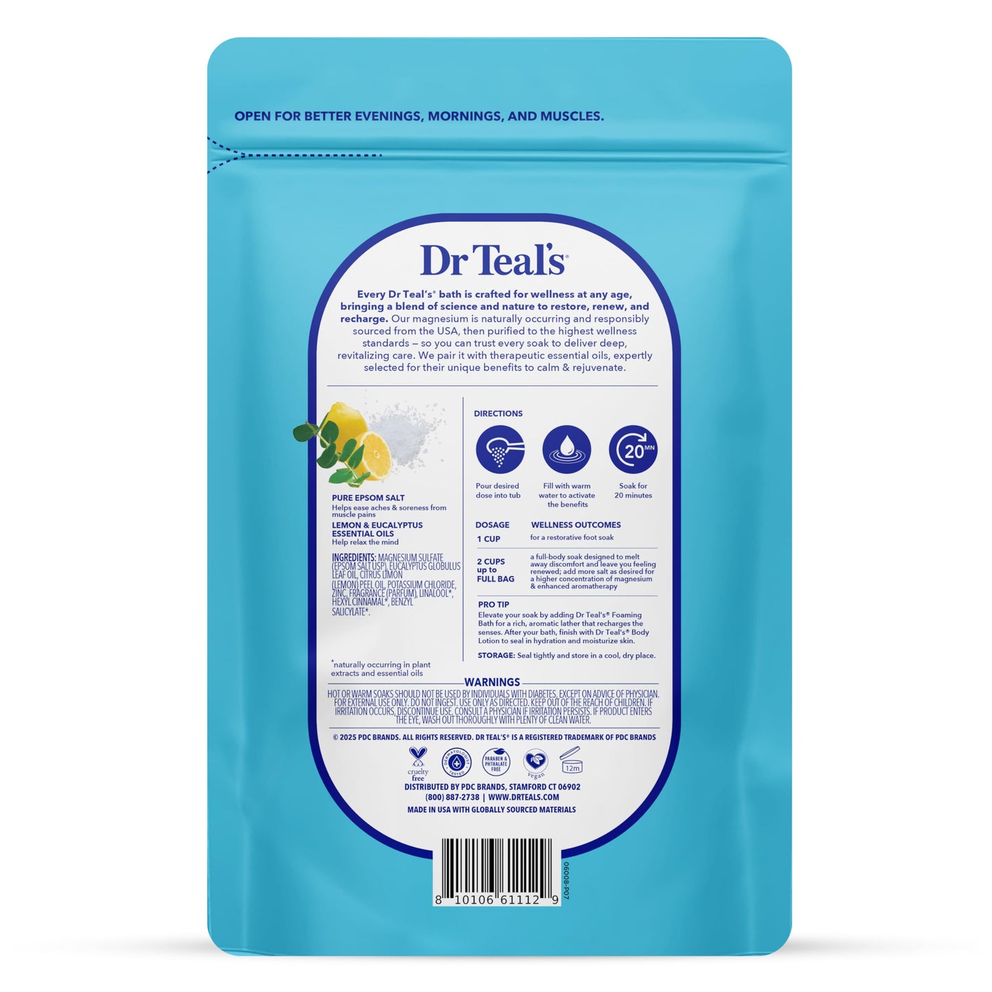 Dr Teal's Epsom Salt Restorative Minerals Soak with Magnesium, Potassium, Zinc & Eucalyptus Essential Oils, 3 lbs (Pack of 4) Beauty and Personal Care Dr Teal's