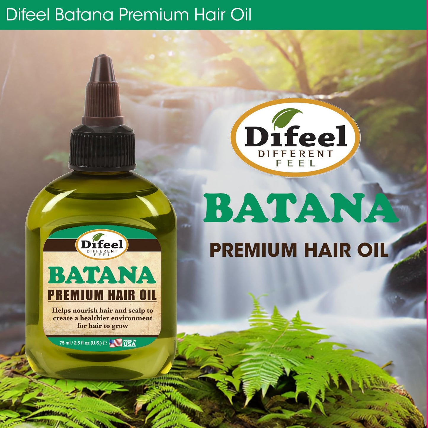 Difeel Batana Premium Hair Oil 2.5 oz (3-PACK). - Batana oil for Hair growth, Restores Moisture & Strengthens Hair Beauty & Personal Care Difeel