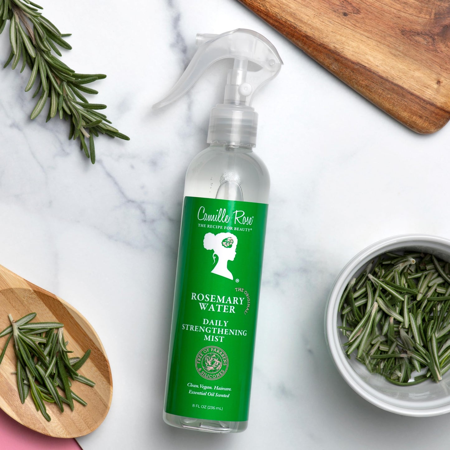 Camille Rose Rosemary Water Daily Strengthening Mist, with Peppermint and Rosemary Essential Oils to Strengthen Strands and Promote Hair Growth, Beauty & Personal Care Camille Rose