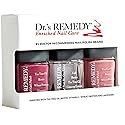 Dr’s Remedy 3 Pack Nail Polish Kit, ANNIVERSARY Kit, All Natural Enriched Nail Strengthener Non Toxic and Organic - BRAVE Berry/TOTAL Two-in-One Beauty & Personal Care Dr.'s Remedy