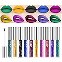 KYDA 10 Colors Lipstick Set, 5 Matte Velvet & 5 Shimmer Metallic Lips Color, Non-Stick Cup Long Wear Lip Glaze, High Pigmented Lipstick Cosmetic Gift Beauty & Personal Care KYDA
