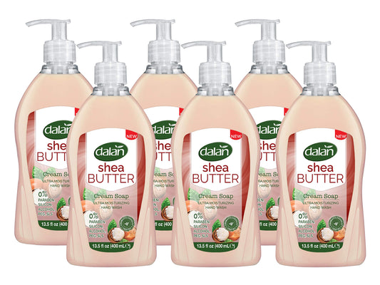 Dalan Shea Butter Cream Ultra Moisturizing Liquid Hand Soap for Normal and Dry Hands Fresh Clean and Soft Feeling (13.5 Fl Oz / 400 mL (Pack of 6)) Beauty & Personal Care Dalan