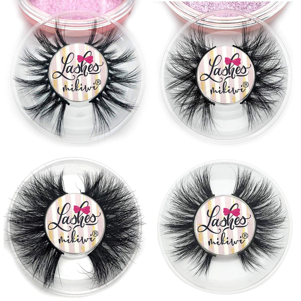 Mikiwi 3D Mink Lashes, 4 Styles Mink Eyelashes, Dramatic Eyelashes, Strip Lashes, 5D Mink Lashes, Pack-4 Beauty & Personal Care mikiwi
