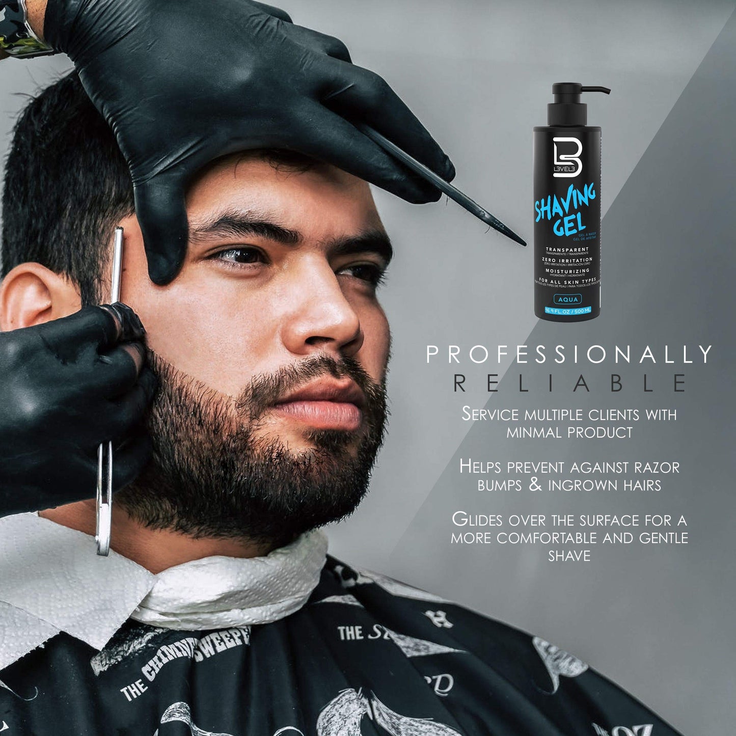 L3 Shaving Gel - Straight Razor Shave Gel - Non-Irritating - Refreshing Smell - No Hot Towel Necessary - Level Three Razor Gel (Aqua) Beauty & Personal Care L3