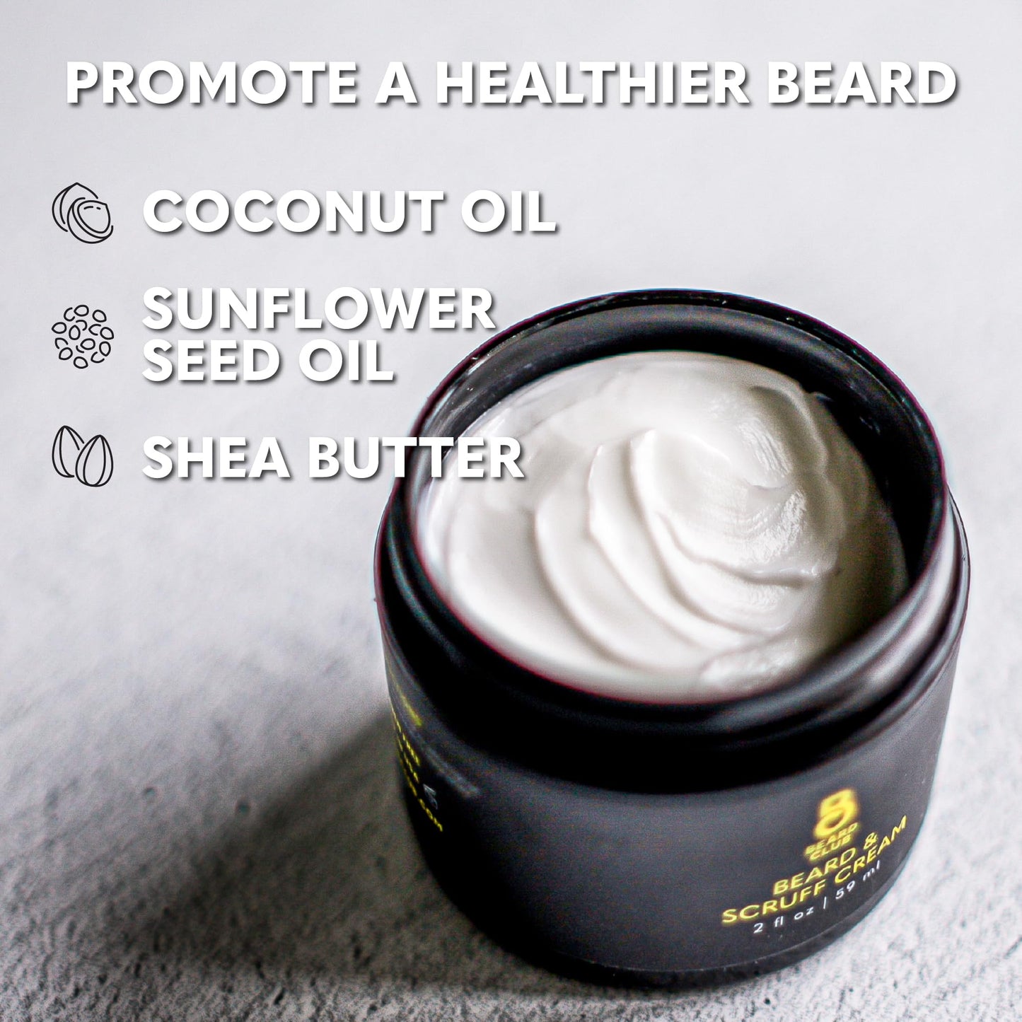 The Beard Club Biotin Beard Cream - Moisturizing and Hydrating Shea Beard Butter for Healthier Facial Hair & Skin Beauty & Personal Care The Beard Club