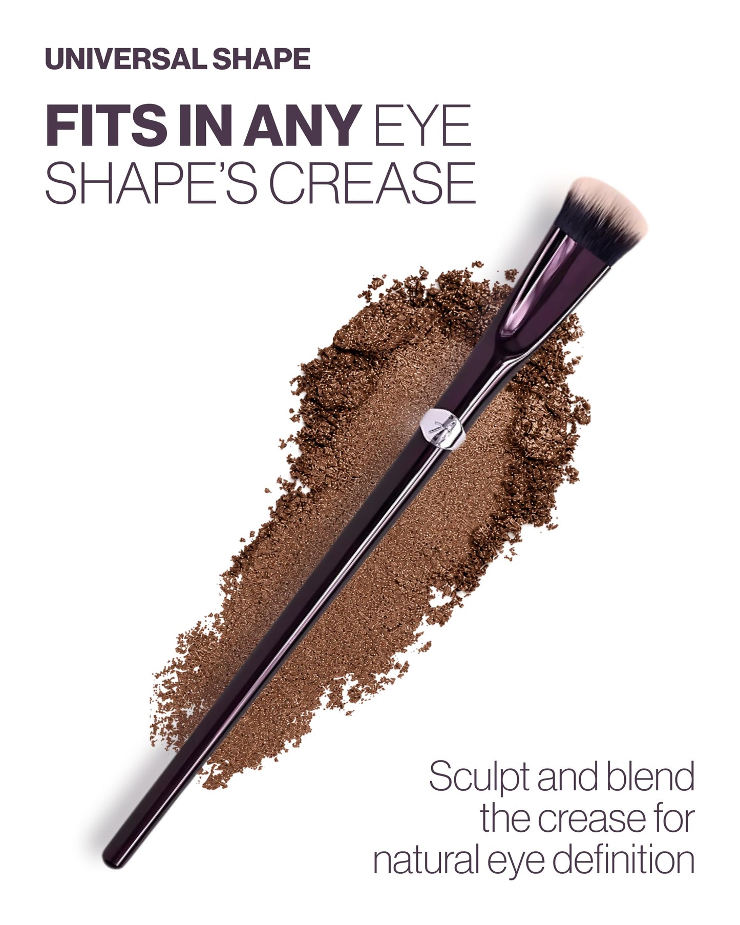 Anisa Beauty Eye Crescent Crease Brush | Professional Soft Dense Vegan Brush for Blending Cream, Liquid, and Powder Eyeshadow | Crescent Head Shape Beauty & Personal Care ANISA BEAUTY