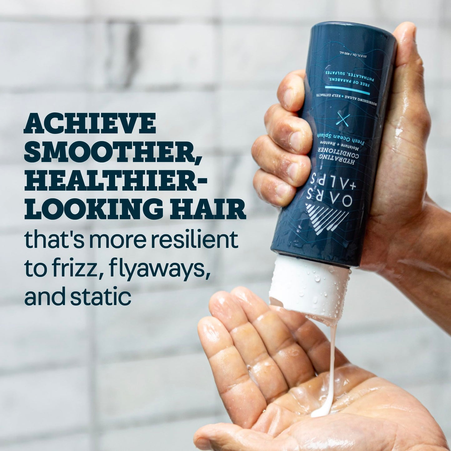Oars + Alps Men's Sulfate Free Hair Shampoo and Conditioner Set for Men & Women, Infused with Kelp & Algae Extracts, Nourishing & Moisturizing Beauty & Personal Care Oars + Alps