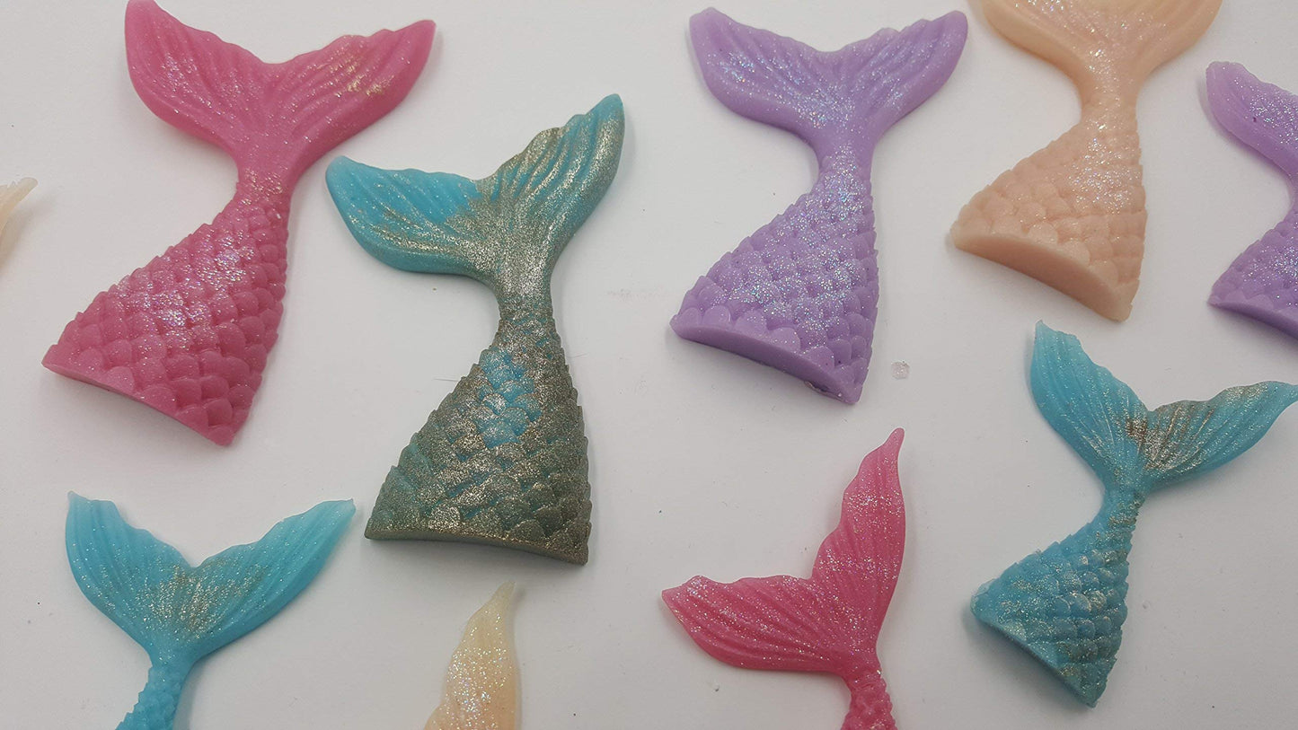 SPA PURE MERMAID BATH BOMBS - WITH GLITTER SURPRISES, 6 MERMAID SPLASH Bubble Bath Fizzy Gift Set, 6 XL USA Made, Perfect Bubble Bath, Handmade Beauty and Personal Care Spa Pure