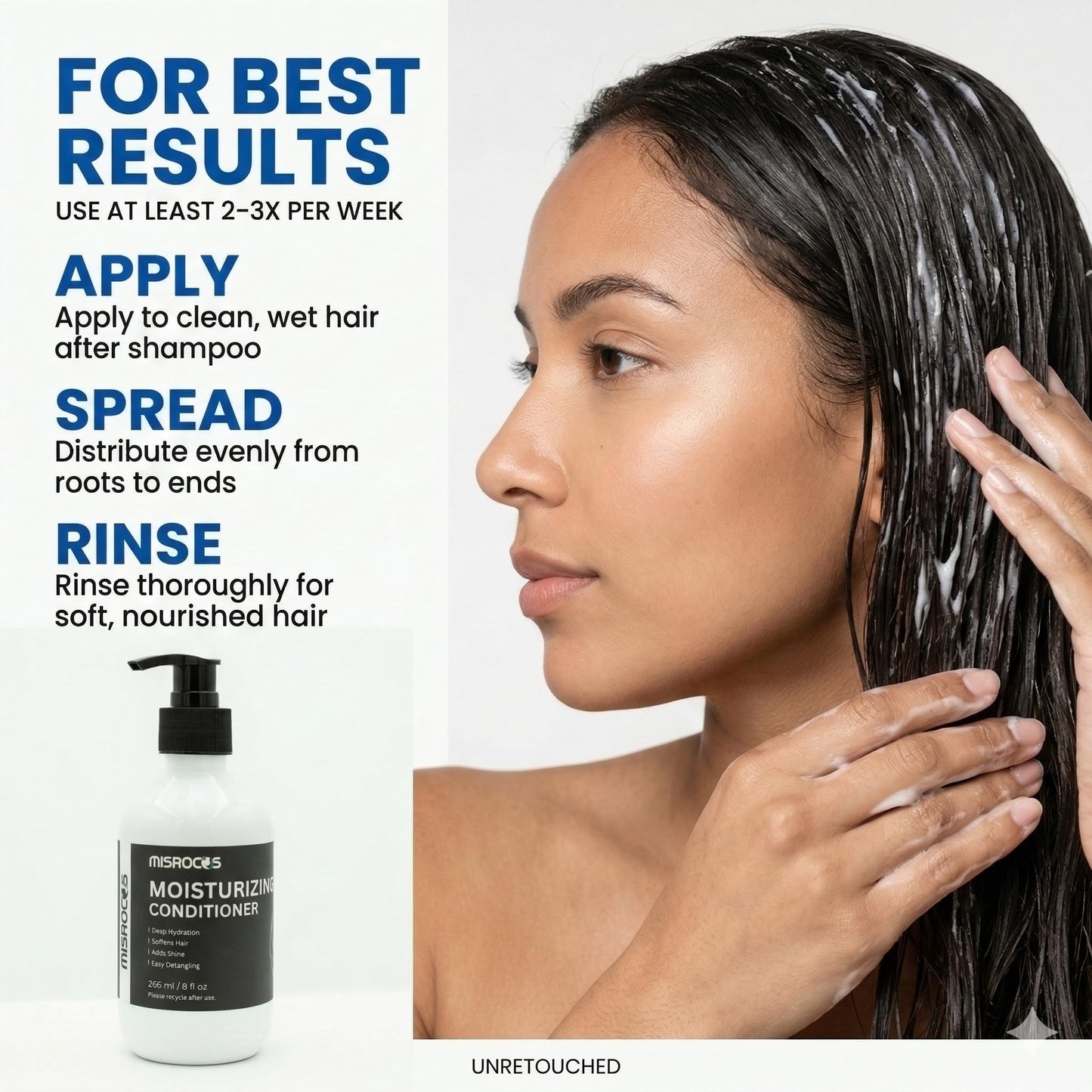 MISROCOS Moisturizing Conditioner & Anti-Dandruff Shampoo - Hair Care Essentials for Professional Scalp Care, Deep Hydration, Shine, Flake Control Beauty & Personal Care MISROCOS