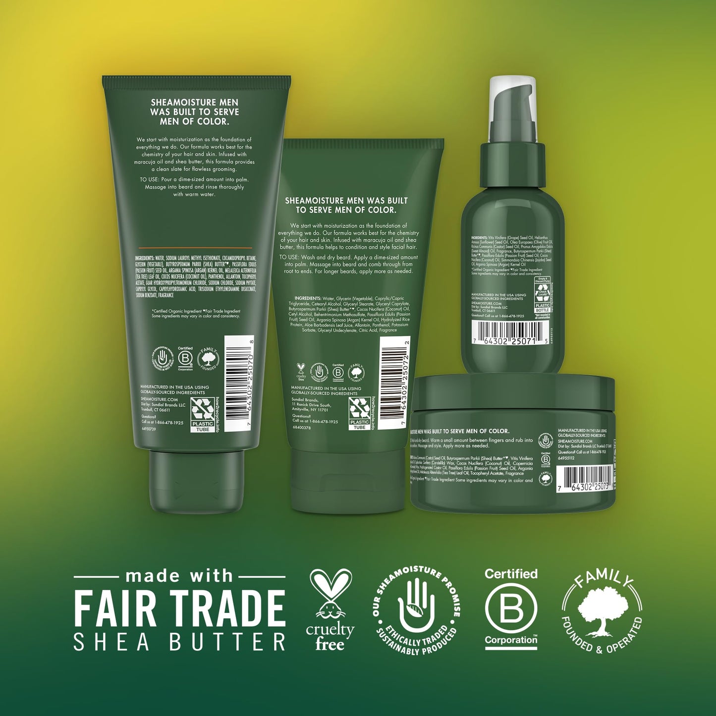 SheaMoisture Beard Kit for Men - Beard Wash, Conditioning Beard Oil, Full Beard Detangler + Beard Balm with Shea Butter & Maracuja Oil, Gifts for Men Beauty & Personal Care SheaMoisture