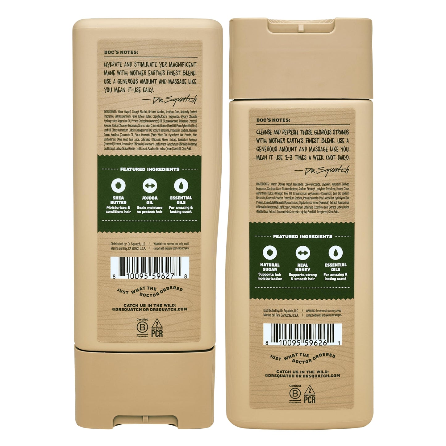 Dr. Squatch Men's Natural Shampoo and Conditioner Set - Sulfate & Paraben Free Natural Shampoo and Conditioner for Men - Scalp Nourishing Formula Beauty & Personal Care Dr. Squatch