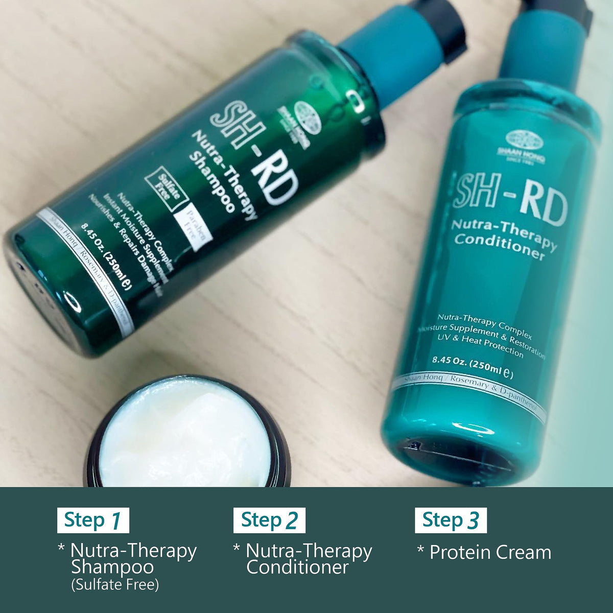 SH-RD Nutra-Therapy Shampoo for Dry, Damaged, Color-Treated, Frizzy & Bleached Hair | Repair Treatment with Proteins for Split Ends & Moisture |