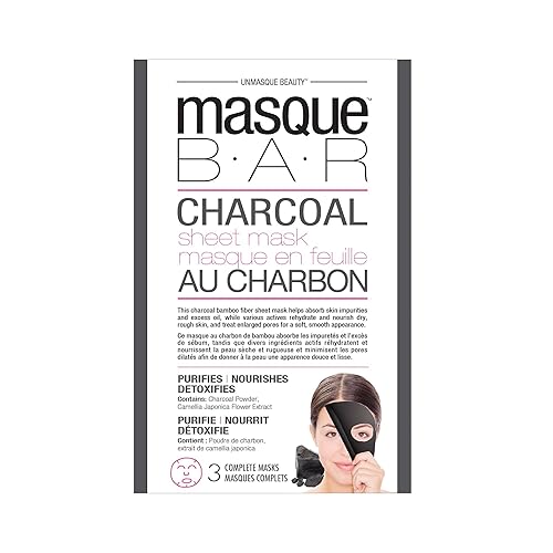 Masque Bar Charcoal Sheet Mask - 3 Pack Beauty & Personal Care masque BAR