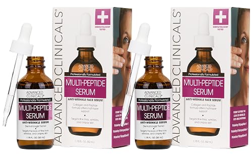 Advanced Clinicals Multi Peptides Serum For Face | Visible Anti Aging Hydrating Collagen Peptide Facial Serum With Vitamin E Helps Improve Look Beauty & Personal Care Advanced Clinicals