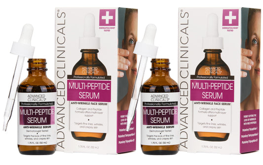Advanced Clinicals Multi Peptides Serum For Face | Visible Anti Aging Hydrating Collagen Peptide Facial Serum With Vitamin E Helps Improve Look Beauty & Personal Care Advanced Clinicals