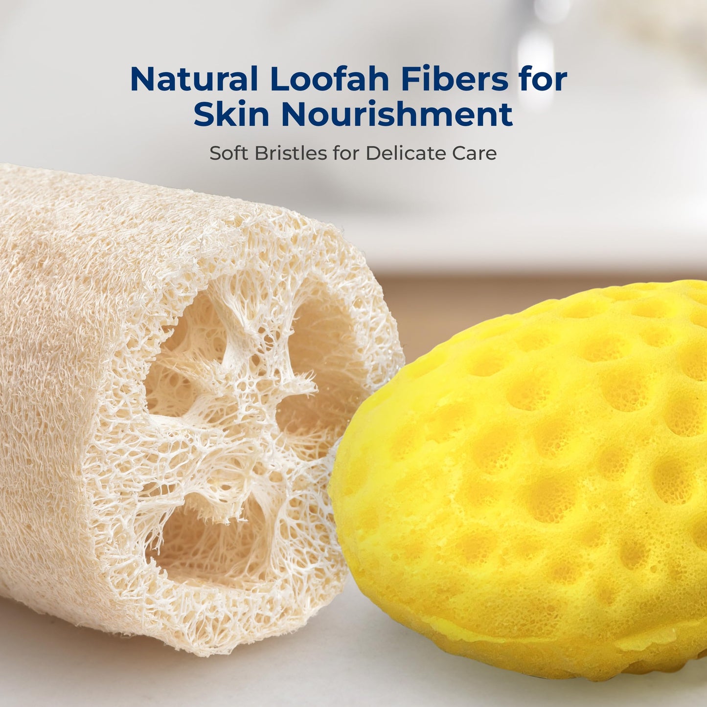 Serenelife Loofah and Sponge - Exfoliating Scrubber for Body Care in Bath Spa Shower, Remove Dead Skin, Great for Bathing and Scrubbing, Bathroom Beauty & Personal Care SereneLife