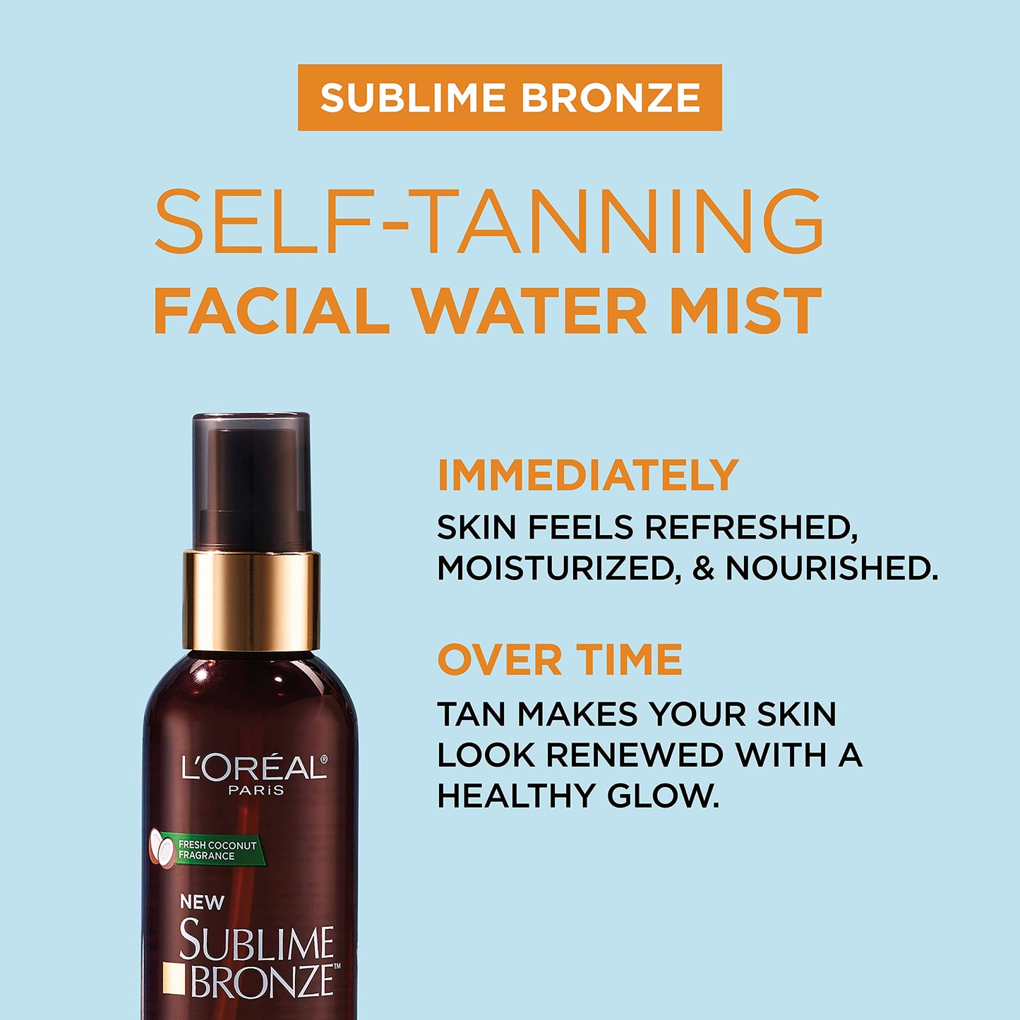 L'Oreal Paris Sublime Bronze Self Tanning Facial Mist, Water-Based Formula, Coconut Water & Vitamin E, 3 fl. Oz Beauty & Personal Care L'Oreal Paris