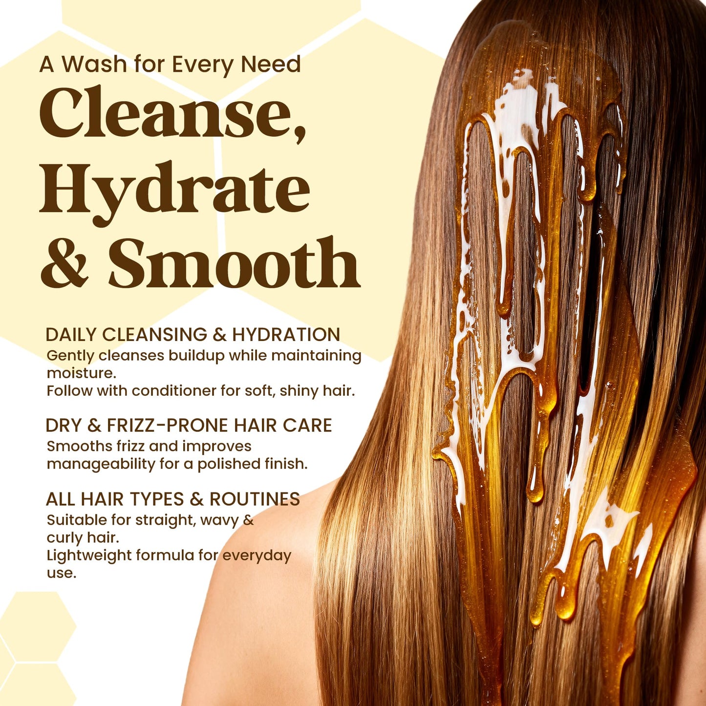 Herbishh Honey Shampoo & Conditioner Set (300 mL Each) Cleansing Shampoo for Buildup with Hydrating Conditioner for Dry & Damaged Hair, Shine Beauty & Personal Care Herbishh