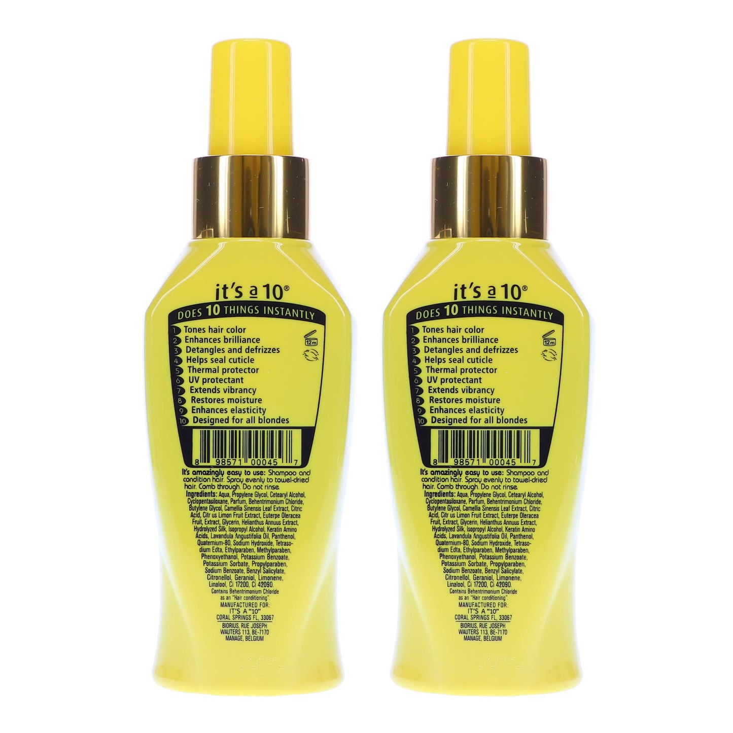 ITS A 10 by It's a 10 MIRACLE LEAVE IN PRODUCT FOR BLONDES 4 OZ (Package Of 2) Beauty & Personal Care It's a 10 Haircare