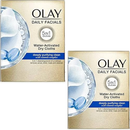 Olay 2-in-1 Combination/Oily Daily Facial Cloths, 33-Count (Pack of 2) Beauty & Personal Care Olay