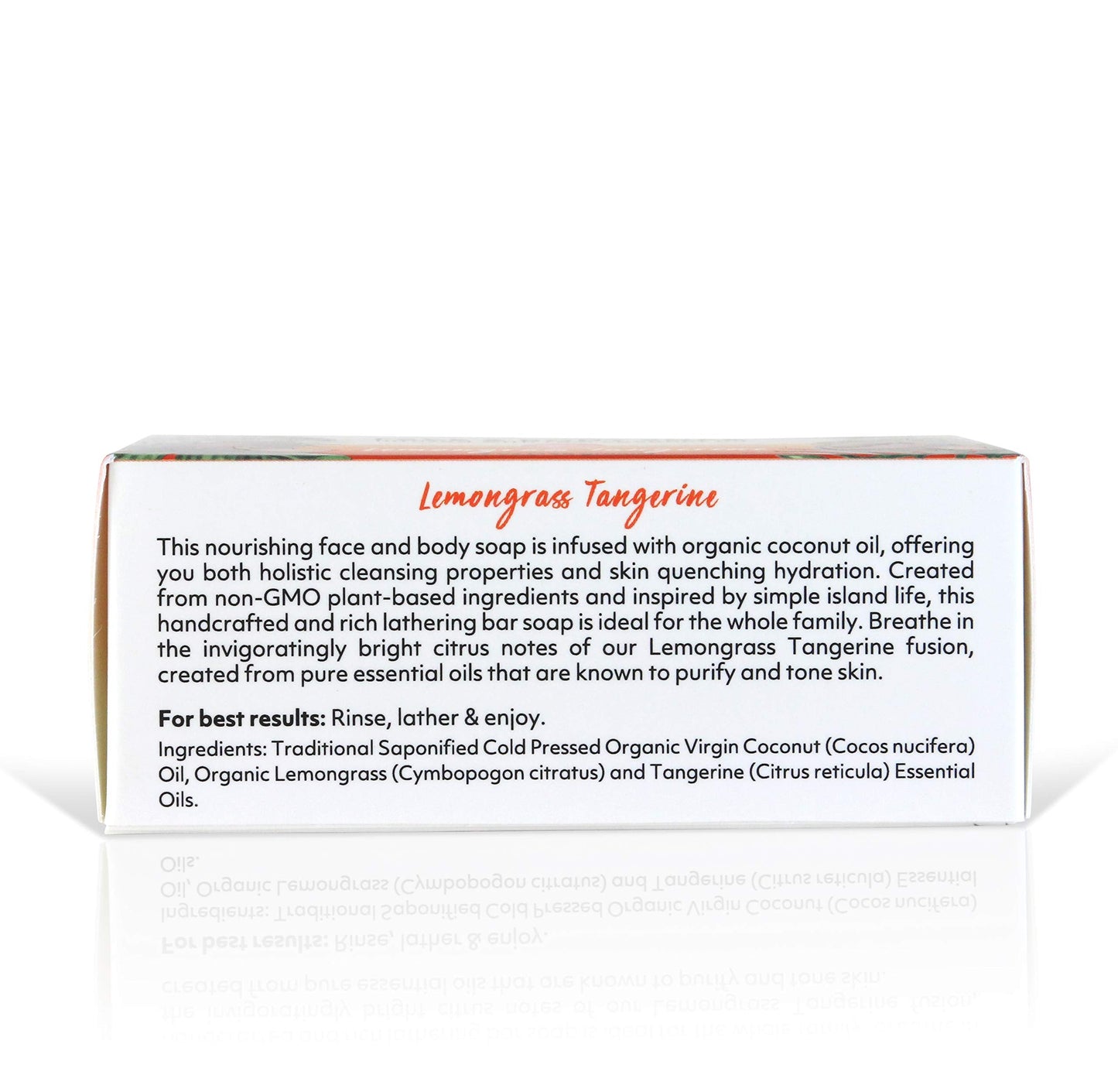 "Coco Fiji Soap Bar for Face and Body Infused With Organic Coconut Oil, Lemongrass Tangerine Essential Oil, Natural Soap for Moisturizing & Pore Beauty & Personal Care Organic Fiji