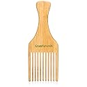 GranNaturals Wooden Comb & Hair Pick - Natural Wood Volumizing & Styling Tool for Thick, Coarse, Curly Hair - Non-Static Comb for Afro & Beard - Long Beauty & Personal Care GranNaturals