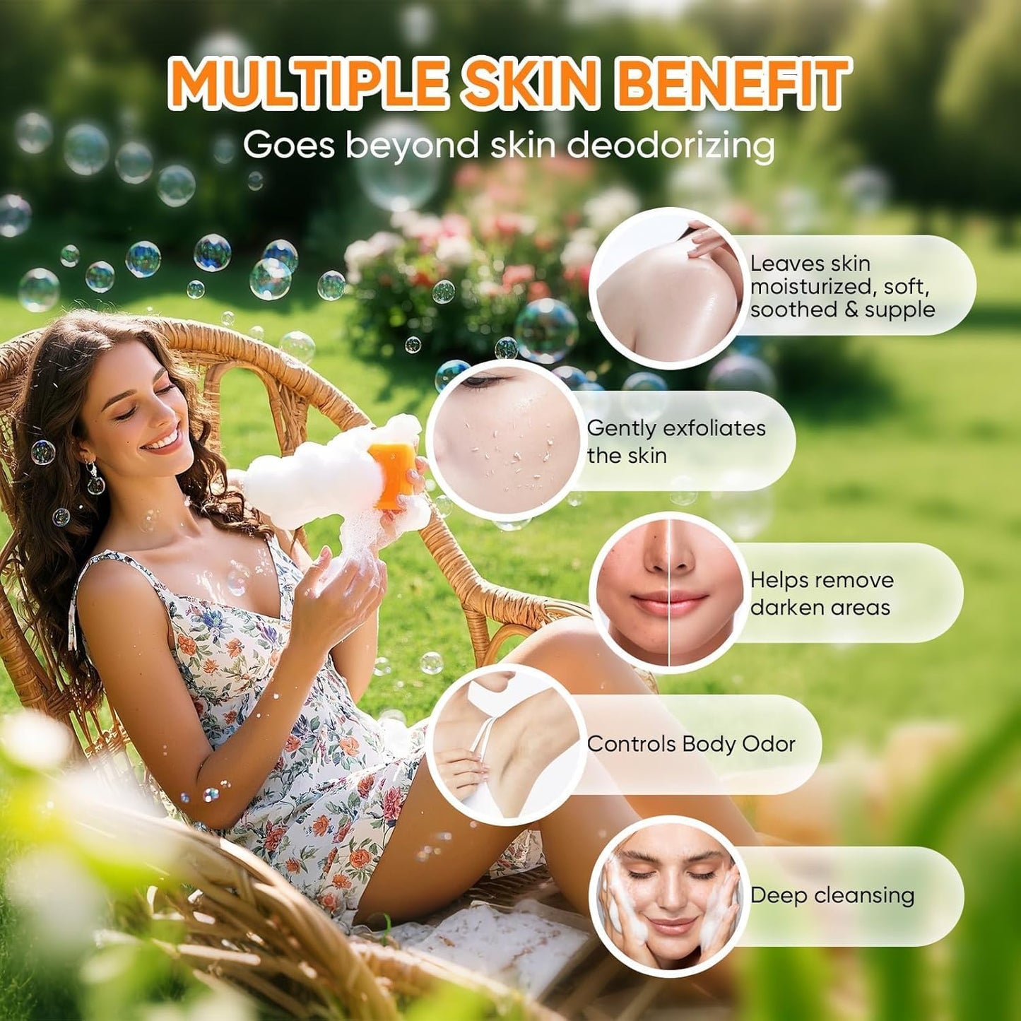GPP Persimmon Soap Bar for Body Odor Control: 2 PCS Natural Body Wash Soap for for Old People Smell Eliminating Body Odor, Purifying Deodorizing Odor Beauty and Personal Care GPP
