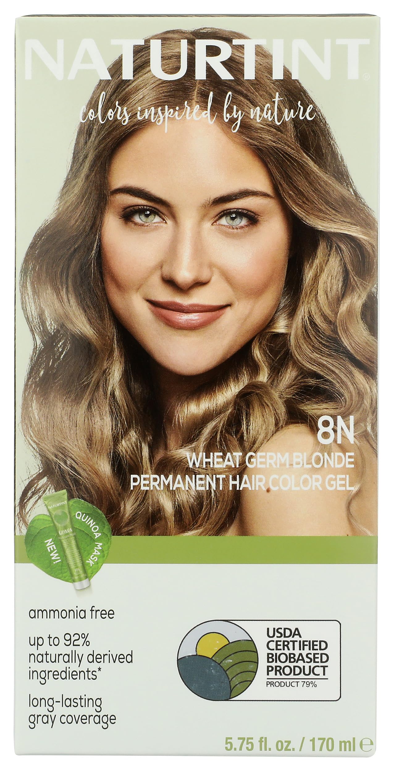 Naturtint, Hair Color Permanent Wheat Germ Blonde 8N, 5.75 Fl Oz Beauty & Personal Care Naturtint