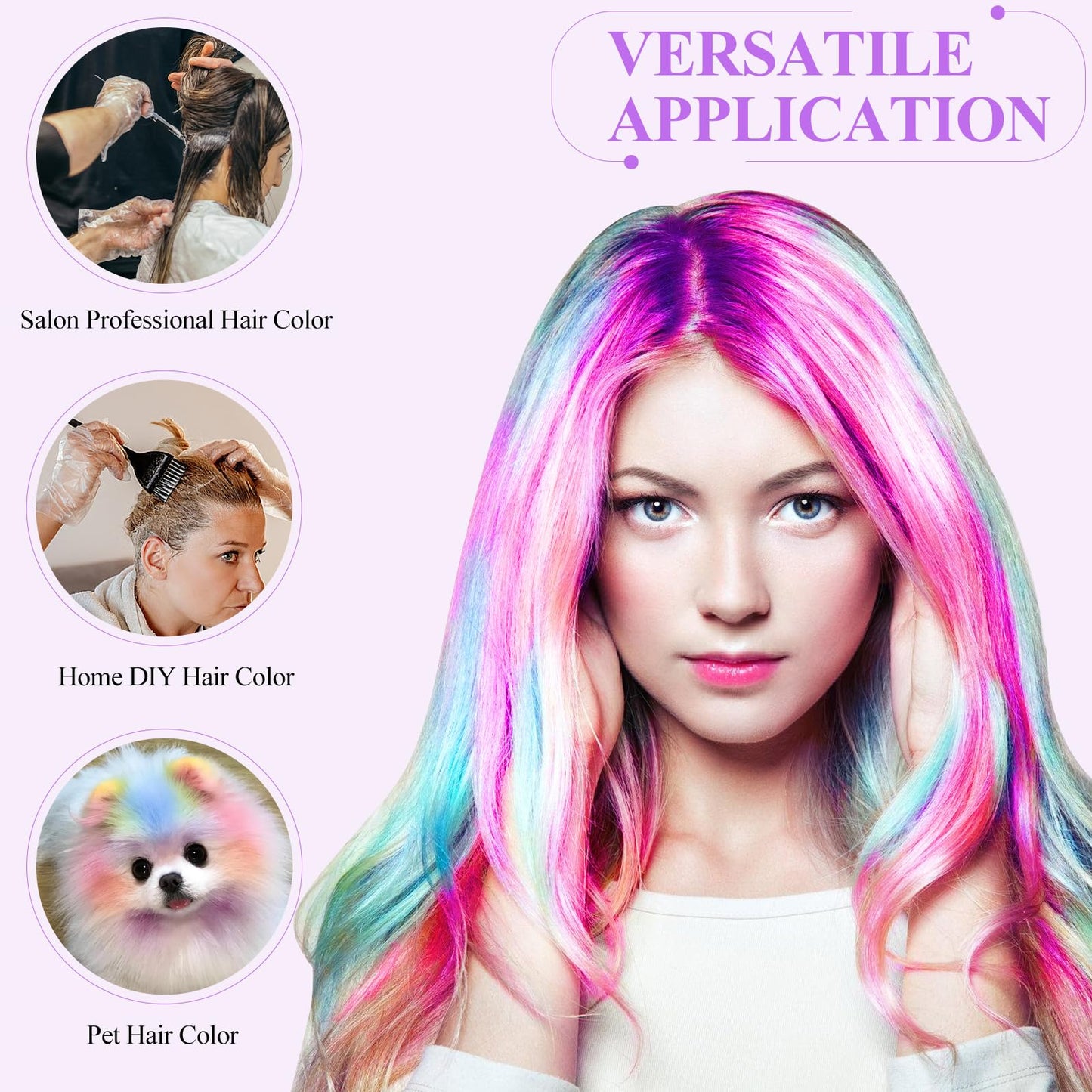 19PCS Hair Dye Kit, Hair Coloring Products with Hair Dye Brush, Collapsible Bowl, Clips, Ear Muffs, Disposable Gloves, Scarf, Shower Cap Beauty & Personal Care vivinin