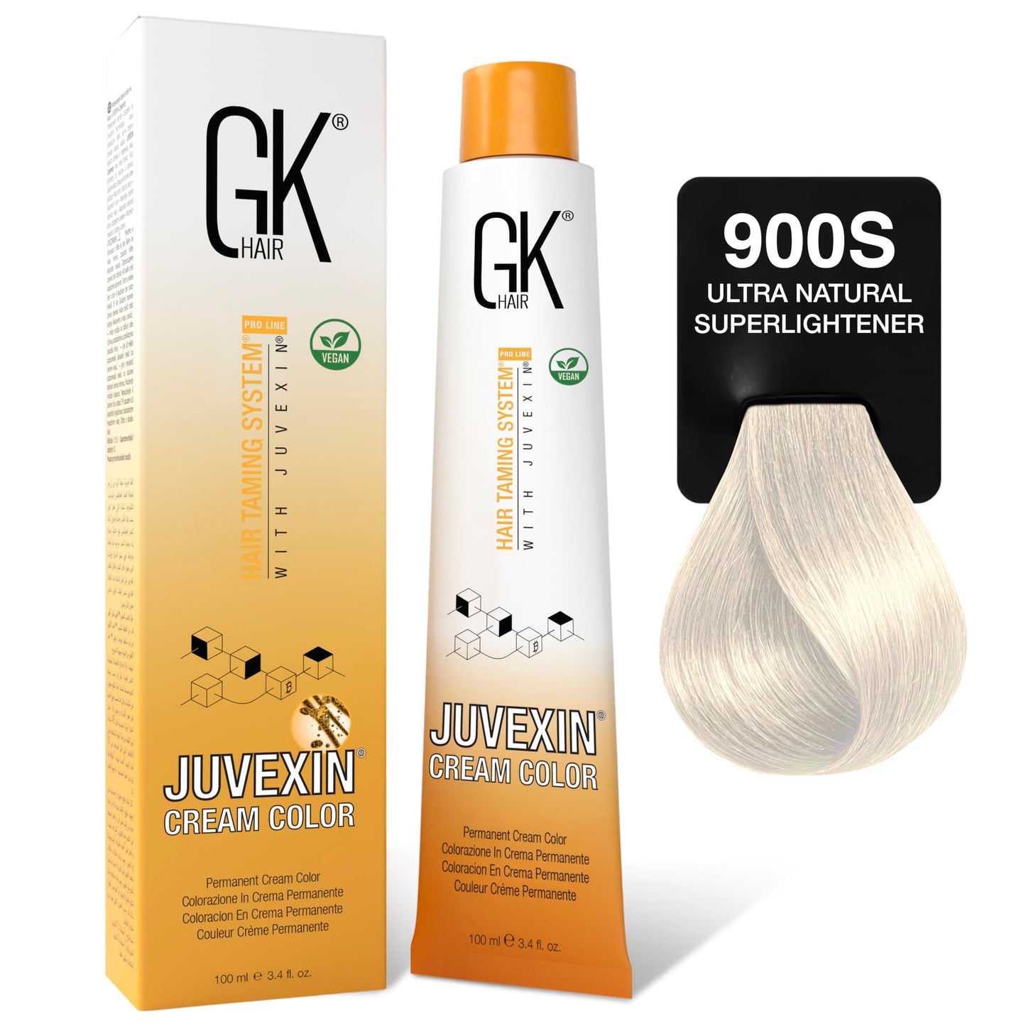 GK HAIR Global Keratin Professional Hair Color Cream Tube (3.4 Fl Oz/100ml) Nourishing & Cleansing Colors for Styling High Performance Long Lasting Beauty & Personal Care GK HAIR