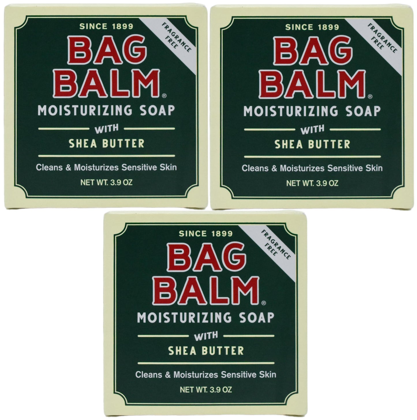 Bag Balm Vermont's Original Shea Butter Bar Soap (3-Pack) Beauty & Personal Care Bag Balm