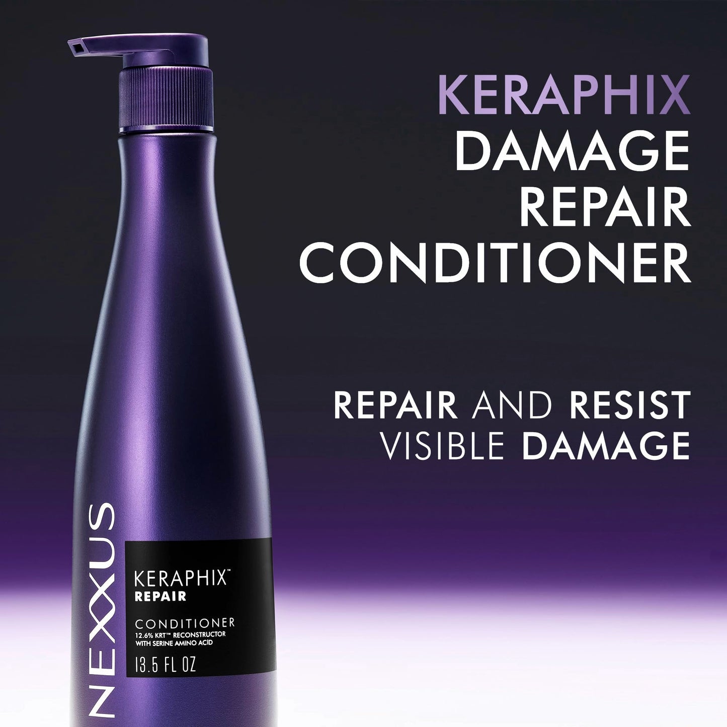 (1) Nexxus KERAPHIX Shampoo & (1) Nexxus KERAPHIX Conditioner - 13.5 oz (400 ml) EACH - Damage Healing - Keratin Protein and Black Rice - For Severely Beauty & Personal Care Nexxus
