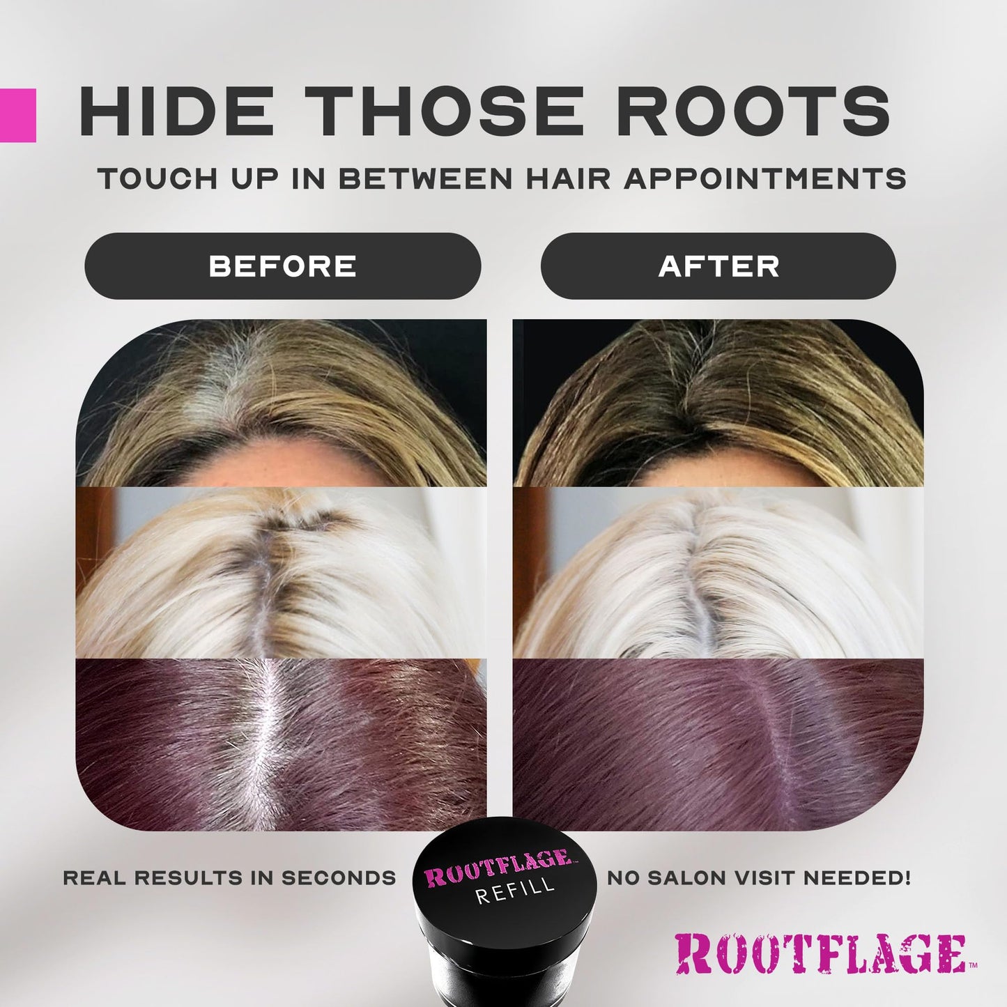 Rootflage Temporary Root Touch Up Refill (08 Brown/Black) Beauty & Personal Care Rootflage