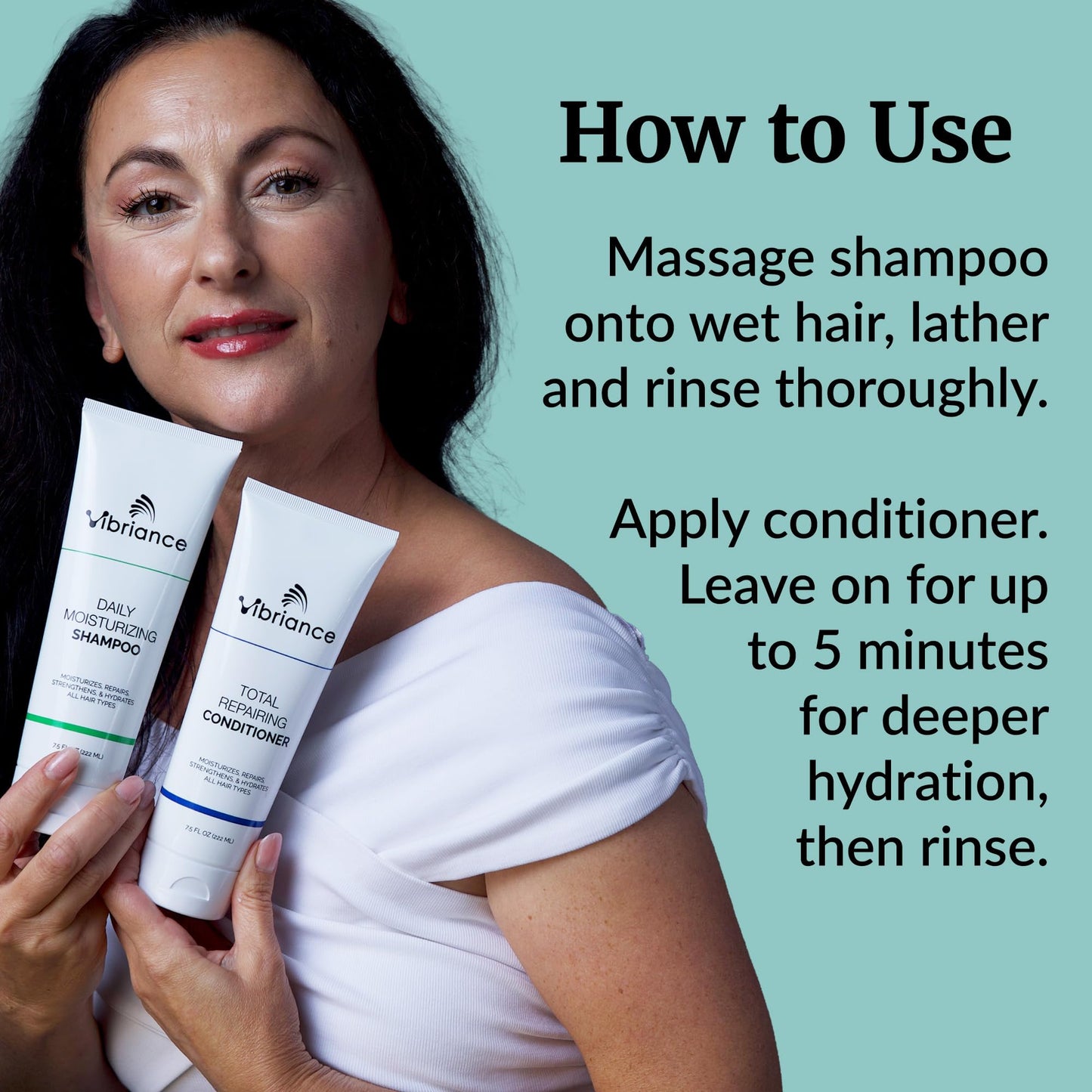 Vibriance Shampoo and Conditioner Set - Strengthening Wash Infused with Biotin for Dry, Damaged, Aging Hair - Deeply Hydrating, Moisturizing Beauty & Personal Care Vibriance