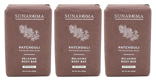 Sunaroma Soap Bar Patchouli 8 Ounce (Pack of 3) Beauty & Personal Care SUNAROMA