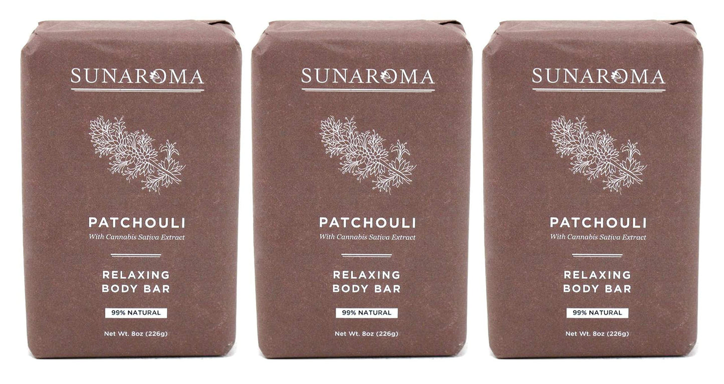 Sunaroma Soap Bar Patchouli 8 Ounce (Pack of 3) Beauty & Personal Care SUNAROMA