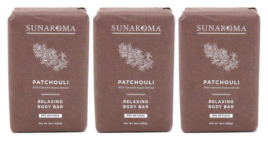 Sunaroma Soap Bar Patchouli 8 Ounce (Pack of 3) Beauty & Personal Care SUNAROMA