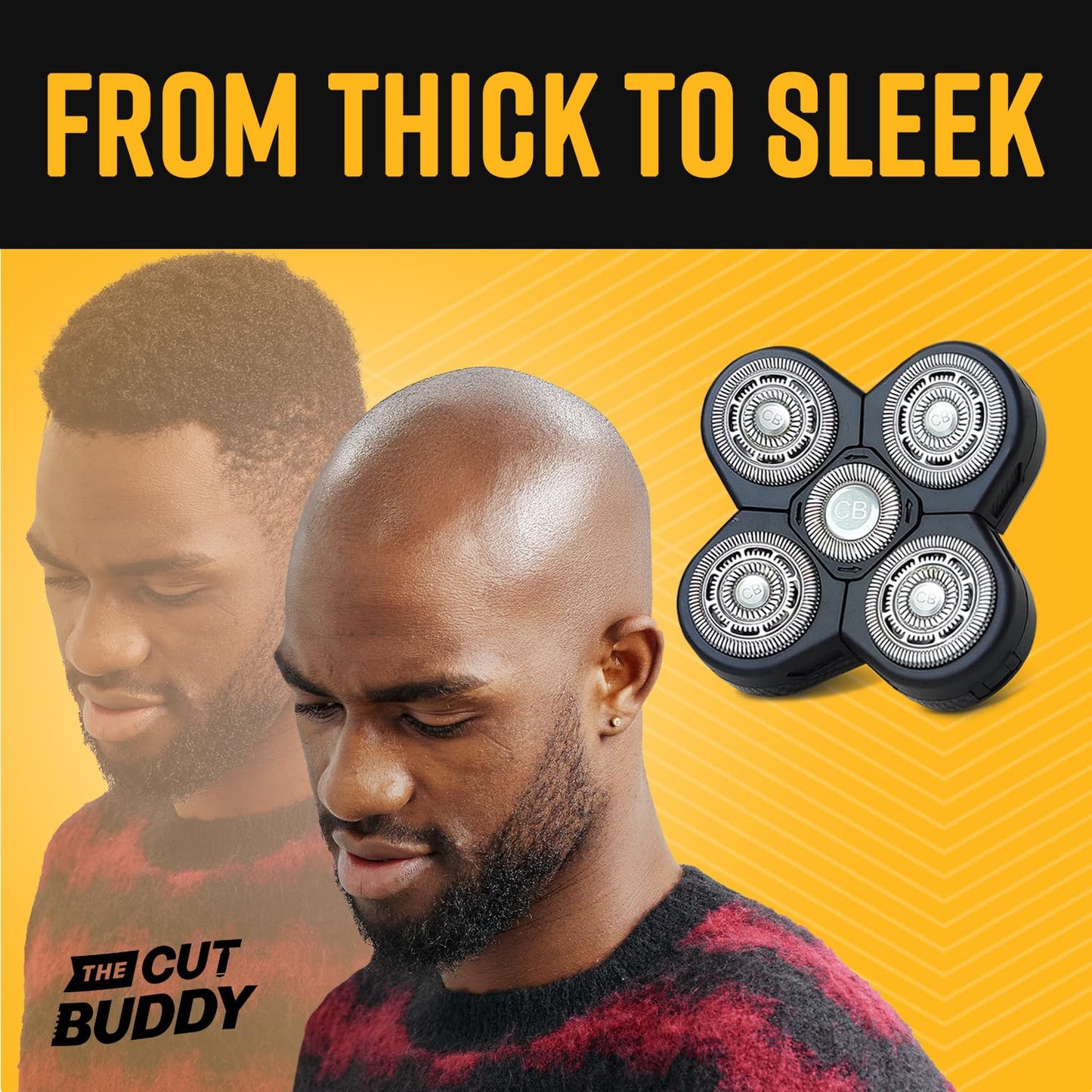 Deluxe Replacement Rotary Shaver Head, Universal Fit for Most Rotary Shavers, Designed for Textured Hair, Easy to Clean, The Cut Buddy Beauty and Personal Care The Cut Buddy