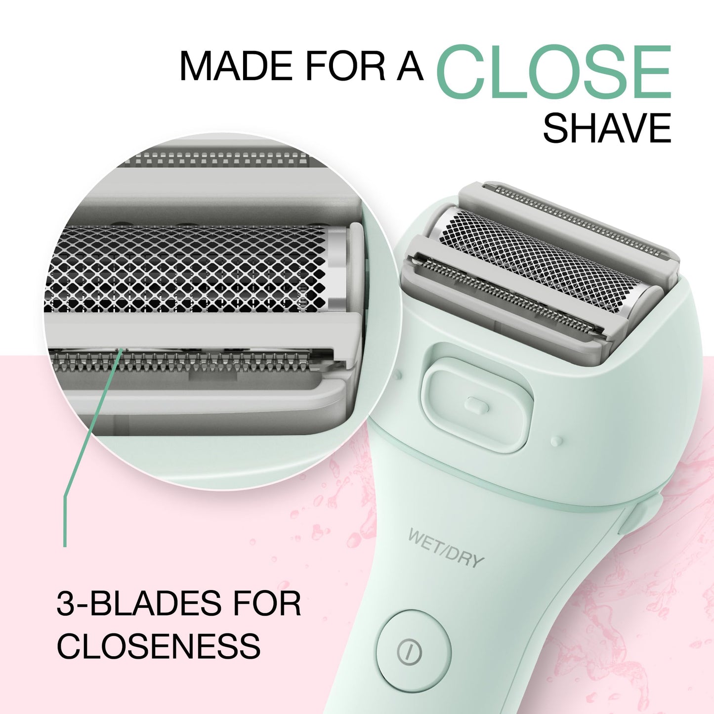 Panasonic Electric Bikini Trimmer, Waterproof Full-Body Cordless Electric Razors for Women Legs with Bikini Attachments, 3 Hypoallergenic Blades, Beauty and Personal Care Panasonic