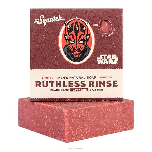Dr. Squatch Natural Men's Bar Soap - Star Wars Inspired Gifts for Men - Natural Cold Process Soap Bar - Ruthless Rinse (5 oz) Beauty & Personal Care Dr. Squatch