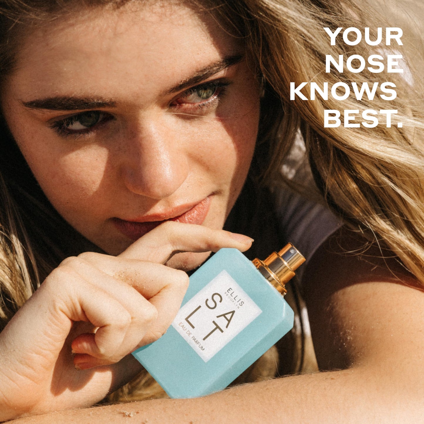 Ellis Brooklyn Salt Eau de Parfum, Fragrance with Ambergris, Tahitian Tiare, Ylang Ylang & Sandalwood - Tropical, Sensual Scent for Women - Vegan Beauty & Personal Care Ellis Brooklyn