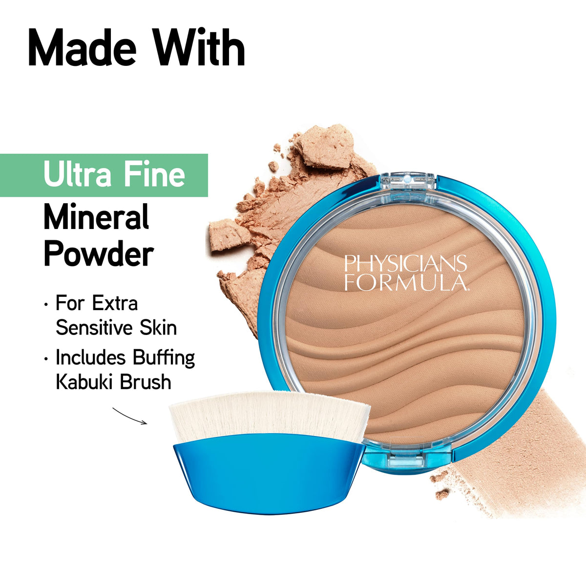 Physicians Formula Mineral Wear Talc-Free Airbrushing Pressed Powder, Full Coverage Mineral Face Powder for Sensitive Skin - Beige Beauty & Personal Care Physicians Formula