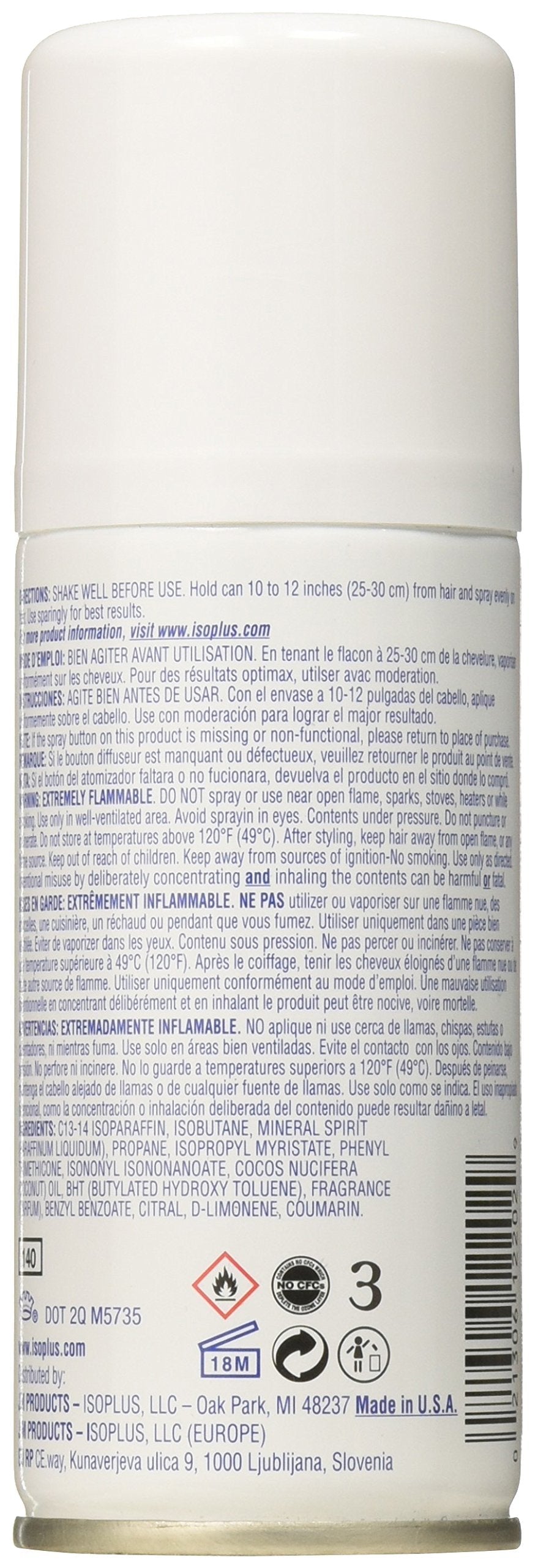 Isoplus Oil Sheen Light Hair Spray With Coconut Oil 2 Oz Beauty & Personal Care Isoplus