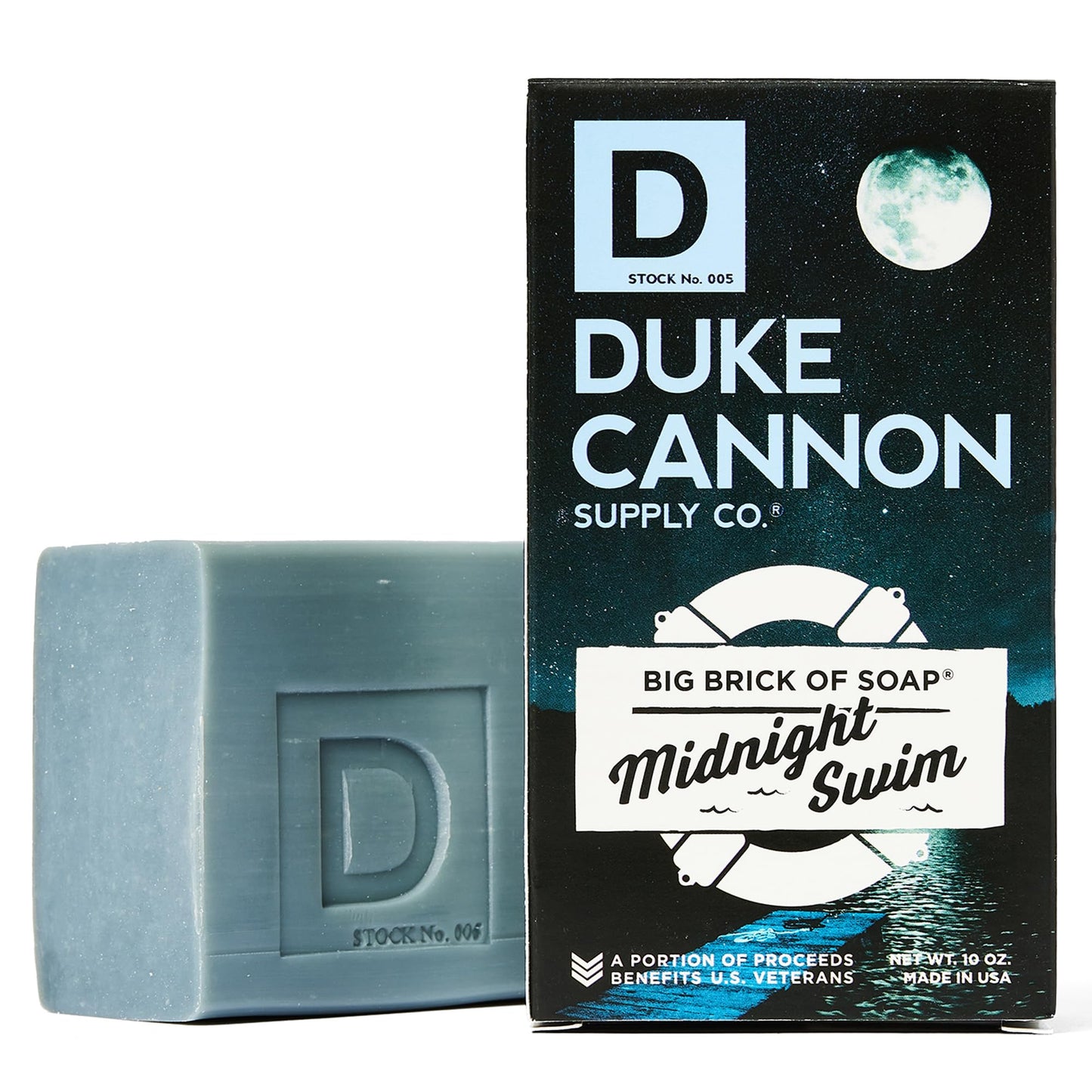 Duke Cannon Supply Co. Big Brick of Soap for Men - Midnight Swim Fresh Water Scent, Extra Large 10 oz Bars, 3-Pack Beauty & Personal Care Duke Cannon Supply Co.