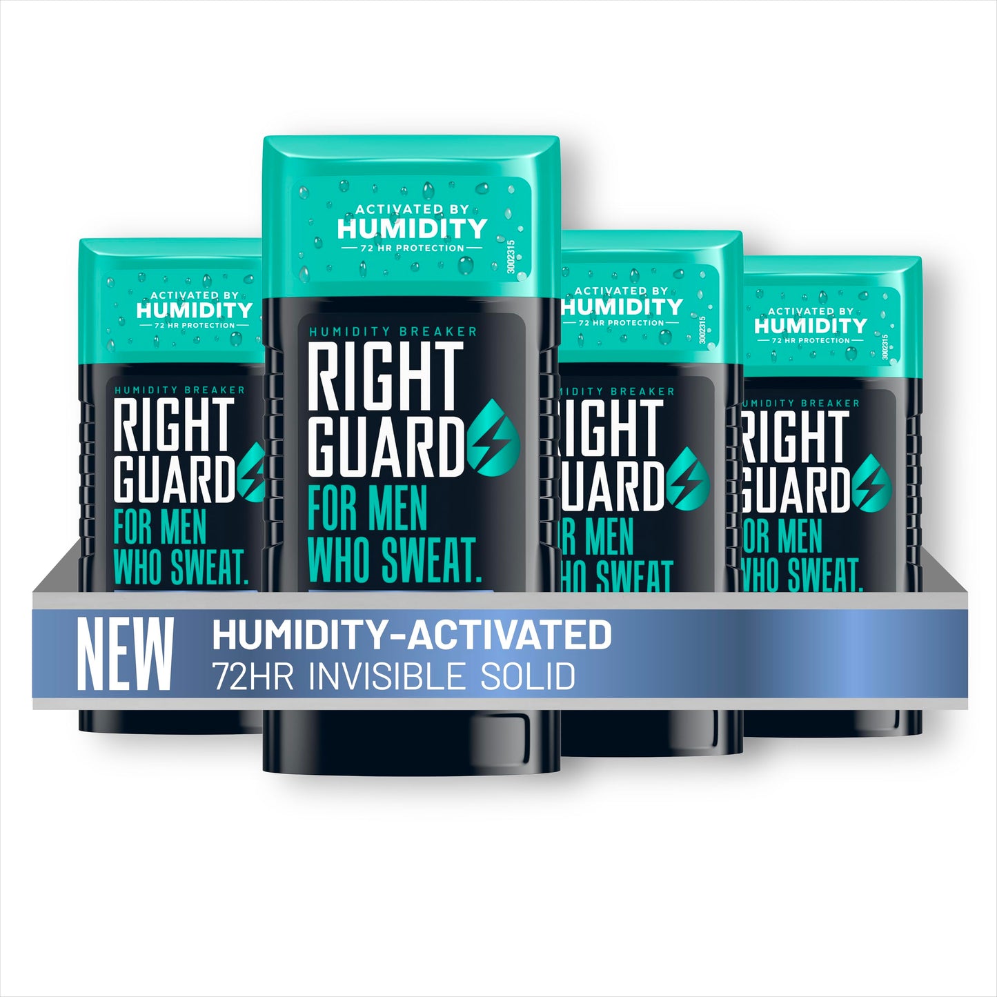 Right Guard Humidity Breaker Antiperspirant & Deodorant for Men, Cold Front Scent, 2.5oz (4 Pack) Invisible Solid, 72 Hour Sweat and Odor Control Beauty and Personal Care Right Guard