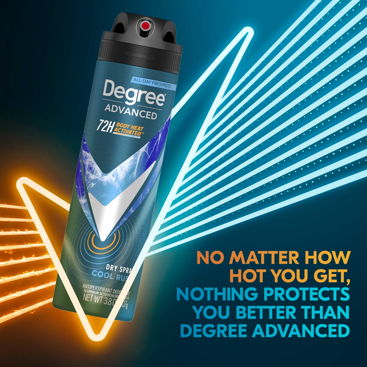 Degree Men Antiperspirant Deodorant Dry Spray Cool Rush 12 Count 72-Hour Sweat and Odor Protection Deodorant for Men With Body Heat Activated Beauty and Personal Care Degree