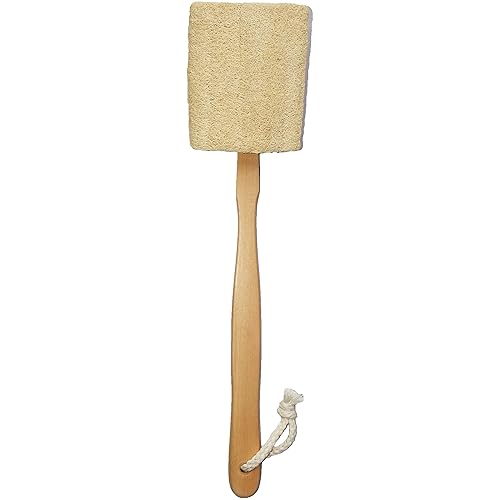 Natural Exfoliating Loofah luffa loofa Bath Brush On a Stick - with Long Wooden Handle Back Brush for Men & Women - Shower Sponge Body Back Scrubber Beauty & Personal Care Mr.Cui'shop
